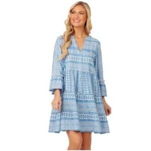 Mudpie Tiered Mini Women's Dress Sz Small Cottagecore Boho‎ Renee Yarn Dye